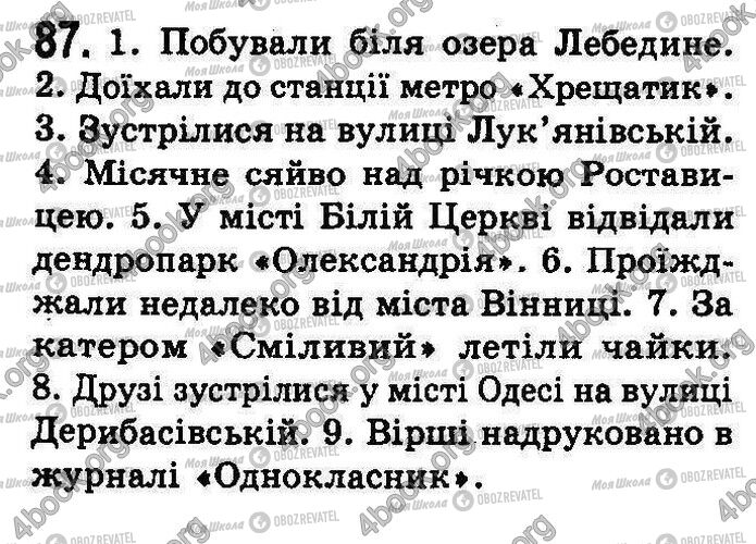 ГДЗ Українська мова 8 клас сторінка 87